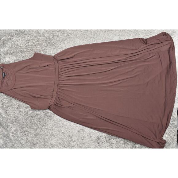 Torrid Red A-Line Dress Size 1 Plus Long Polyester Sleeveless - Picture 3 of 7